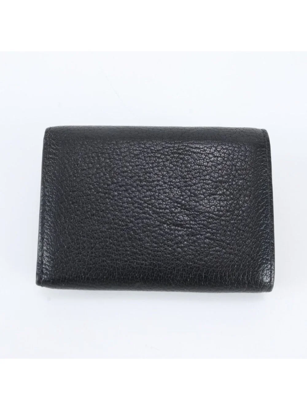 Miu Miu Included Leather Trifold Wallet Black